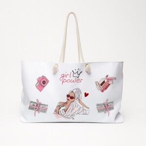Girl Power Tote Bag – Stylish Large Shoulder Bag for Women